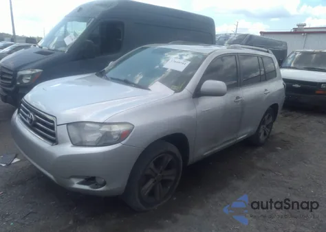 2008 Toyota Highlander Sport from USA, damaged, VIN JTEDS43A882060269